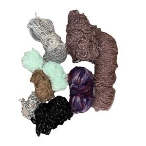 Multiple Yarn Bundle Specialty‎ Lot for Arts & Crafts Projects Knitting Crochet